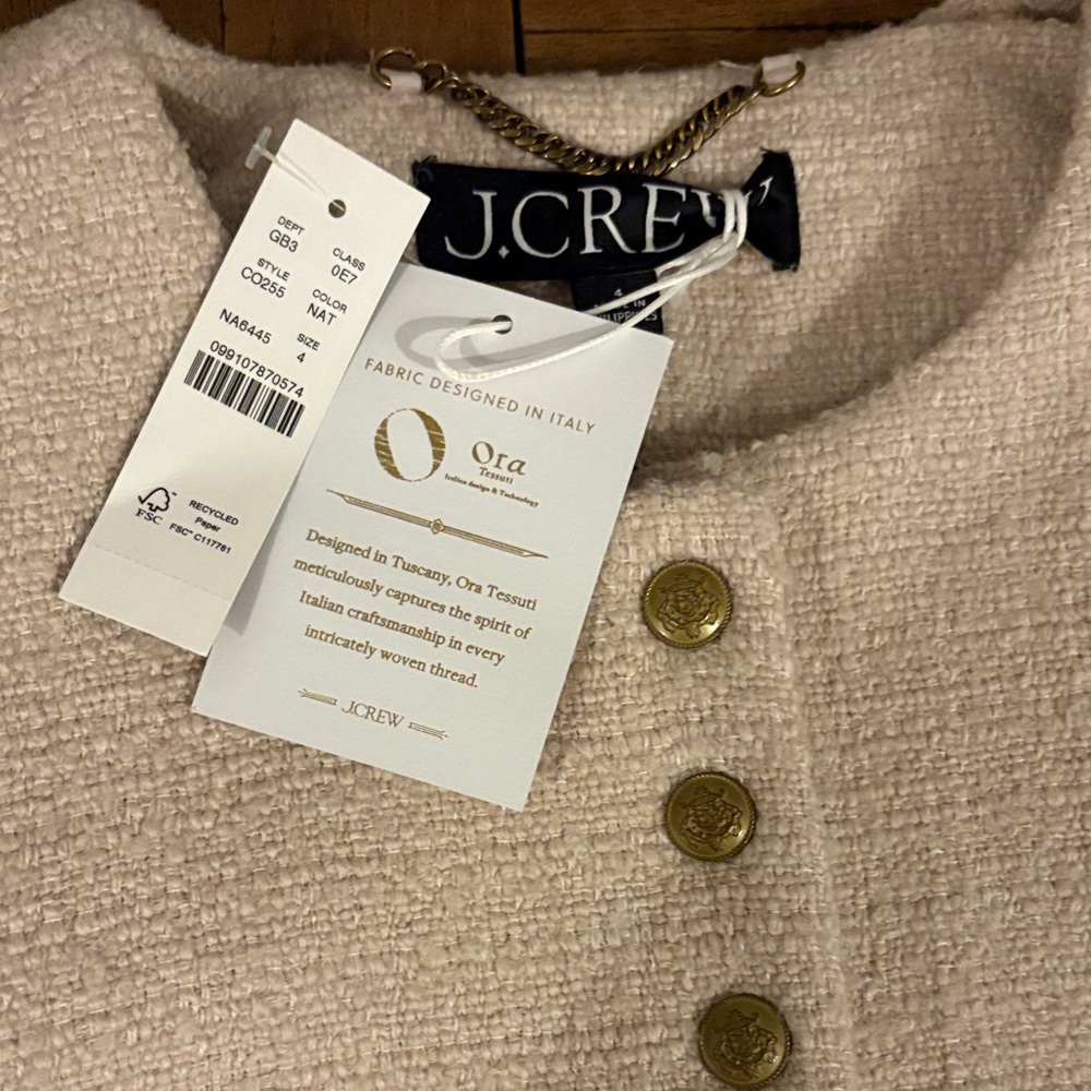 J. Crew Women's Beige Blazer with Button Detail - Picture 5 of 7
